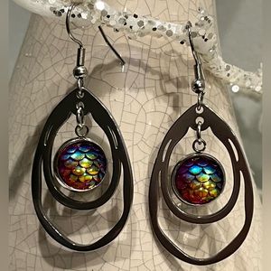 Silver Mermaid Dangle Earrings